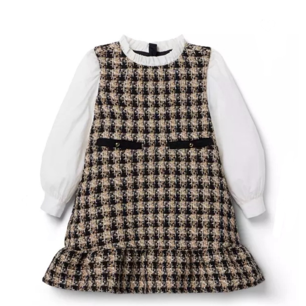 Janie & Jack The Tweed Ruffle Dress